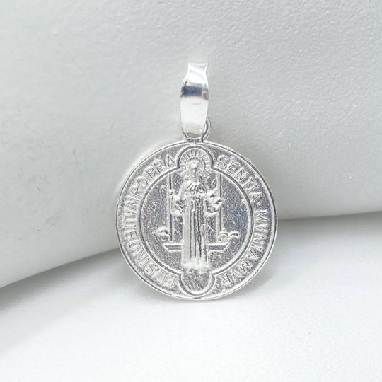 MEDALLA SAN BENITO PLATA 925