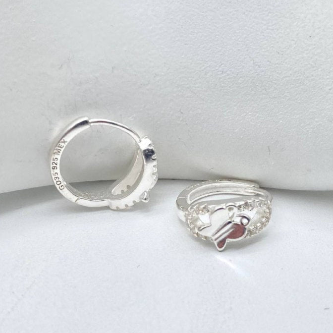 HUGGIE MARIPOSA PLATA 925