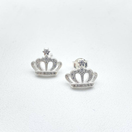 ARETE CORONA BRILLANTE PLATA 925