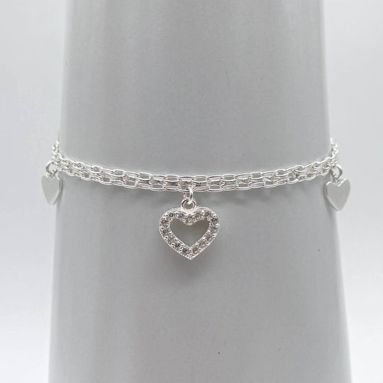 PULSO CORAZONES PLATA 925