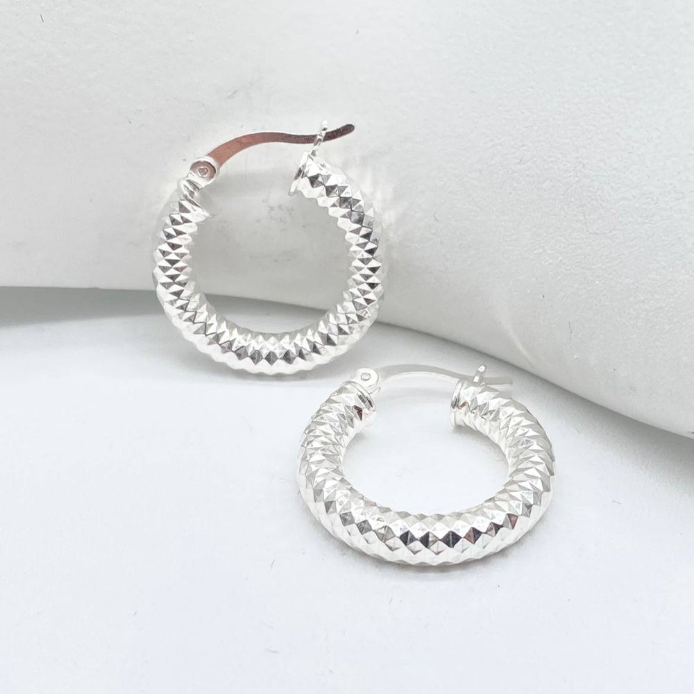 ARRACADA DIAMANTADA PLATA 925 #330