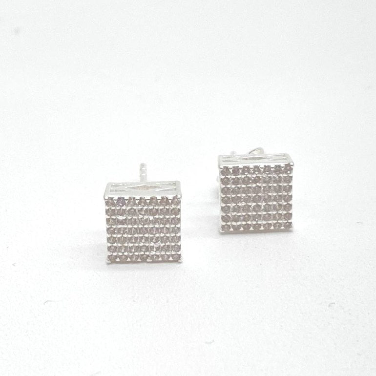 ARETE CUBO BRILLANTE PLATA 925 #331