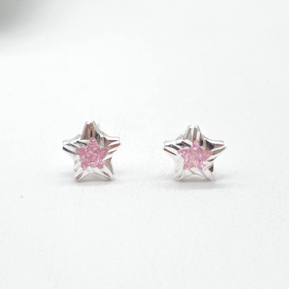 JUEGO ESTRELLA ROSA PLATA 925
