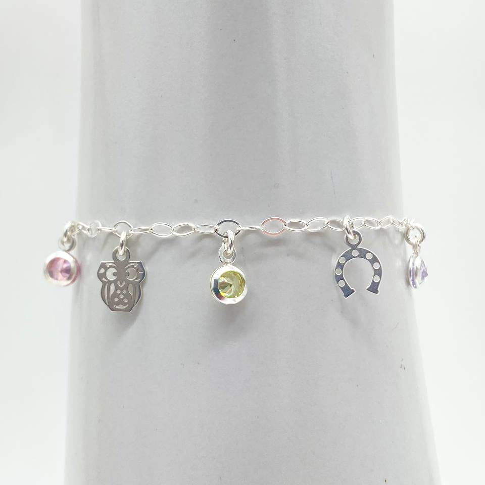 PULSERA DE LA SUERTE COLORES PLATA 925