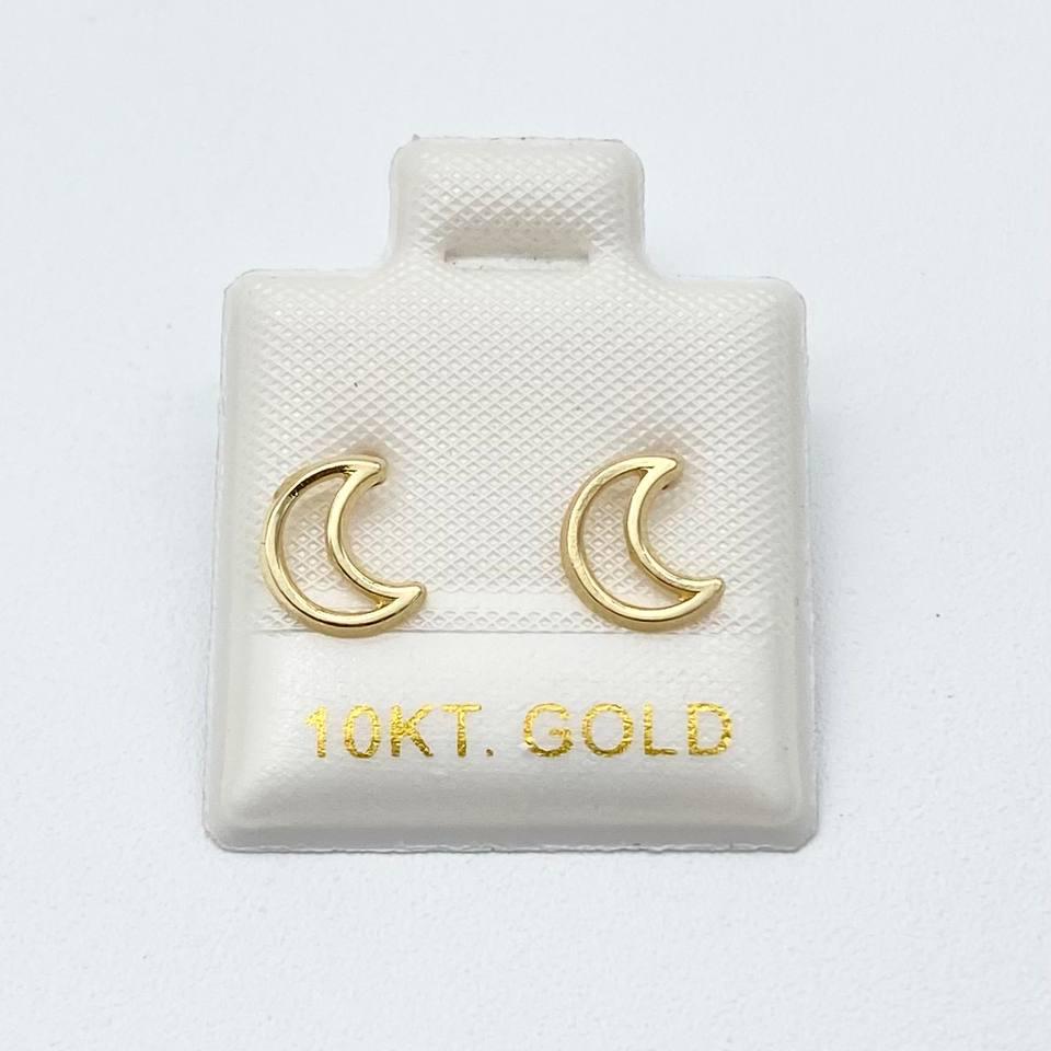 Broquel Luna Silueta – Oro 10K | MAEL Joyería