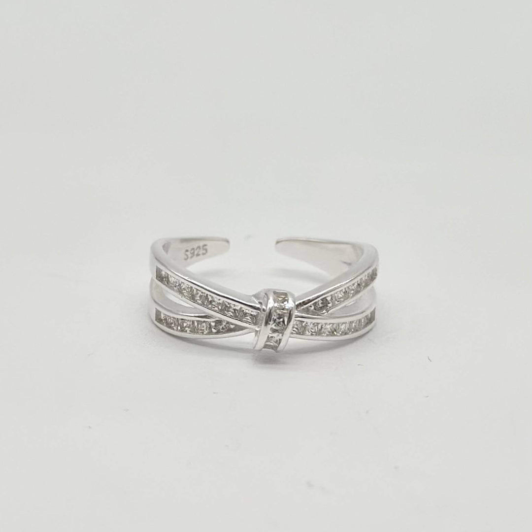 ANILLO NUDO CON CIRCONIAS AJUSTABLE