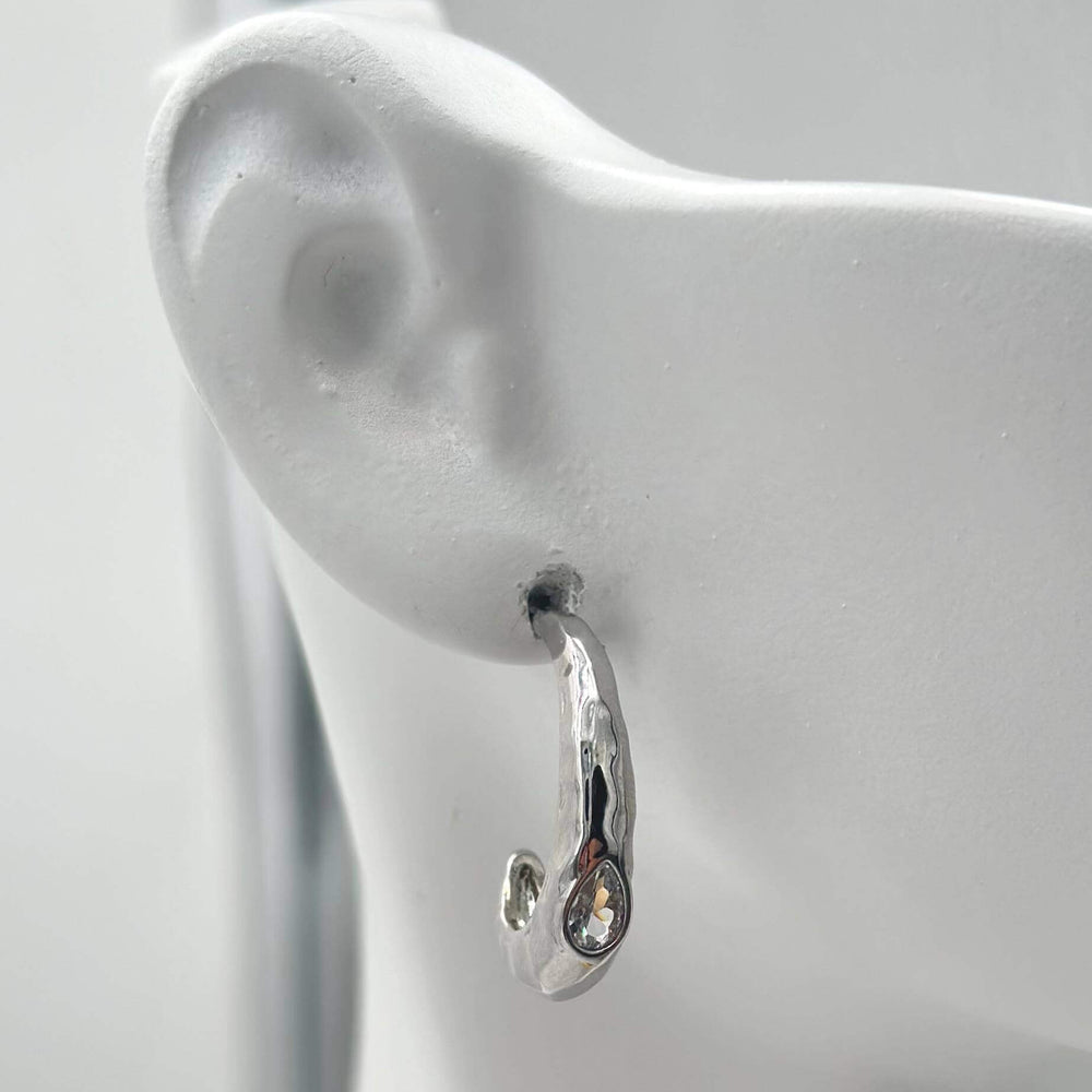 Arete media – Chapa de rodio 18K | MAEL