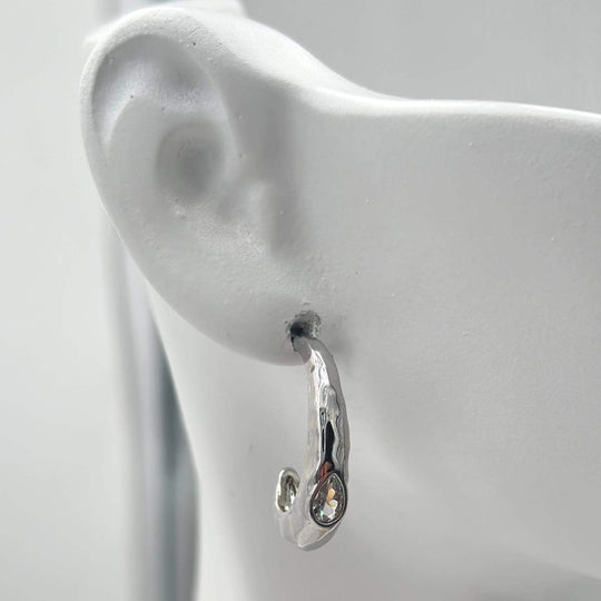 Arete media – Chapa de rodio 18K | MAEL