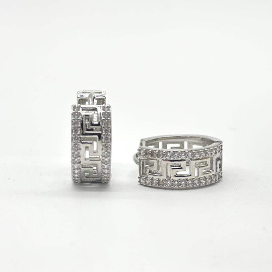 Huggie Grecas– Chapa de rodio 18K | MAEL