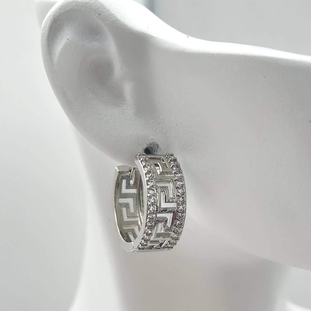 Huggie Grecas– Chapa de rodio 18K | MAEL