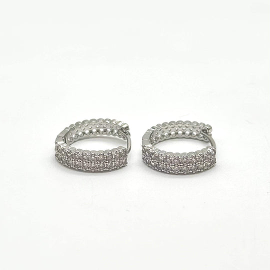 HUGGIE RECTO BORDE chapa de oro 18k