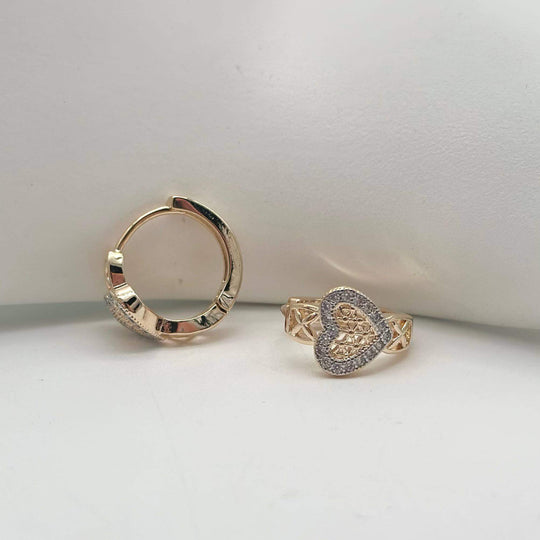 Huggie corazon– Chapa de oro 18K | MAEL
