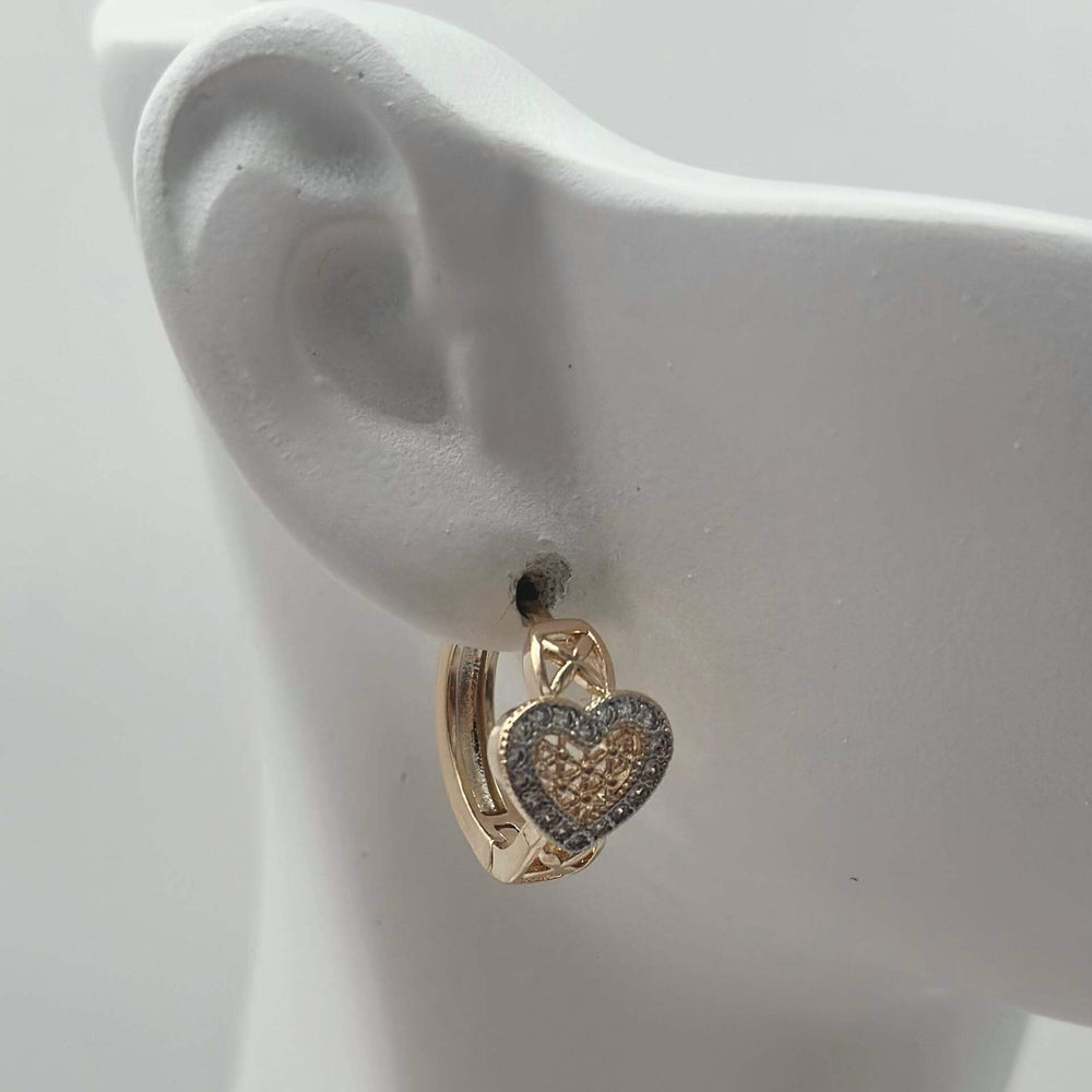 Huggie corazon– Chapa de oro 18K | MAEL