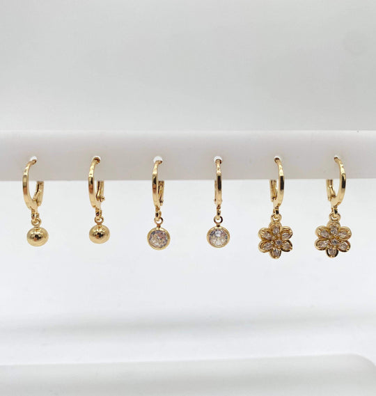 Set de aretes– Chapa de Oro 18K | MAEL