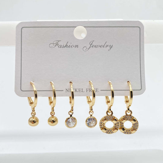 Set de aretes– Chapa de Oro 18K | MAEL