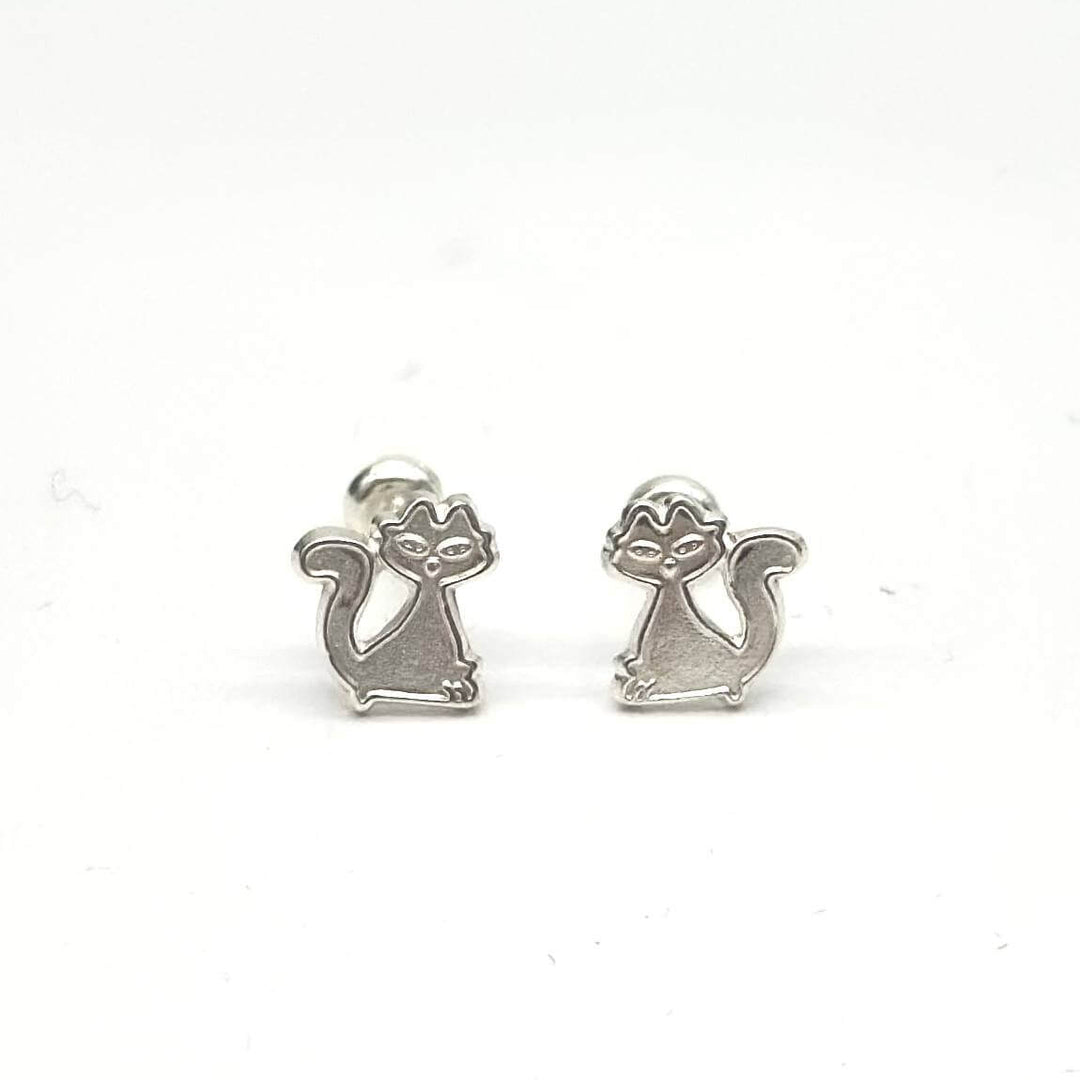 BROQUEL GATO PLATA 925