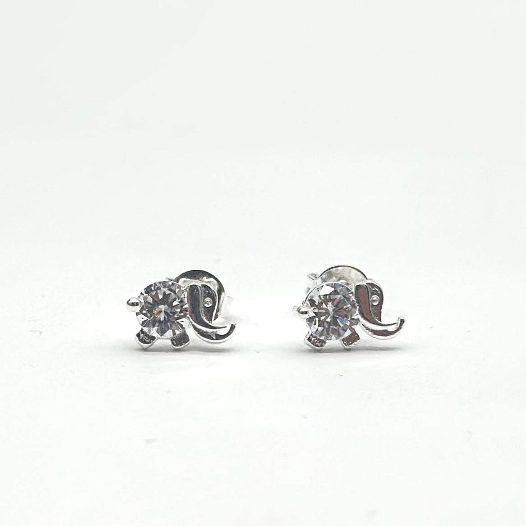 BROQUEL ELEFANTE CON BRILLO PLATA 925