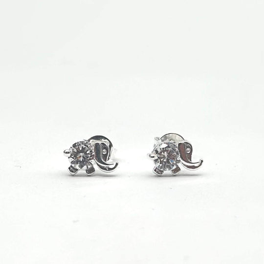 BROQUEL ELEFANTE CON BRILLO PLATA 925
