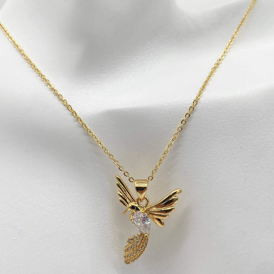 Collar con dije colirbi – Chapa de Oro 18K | MAEL