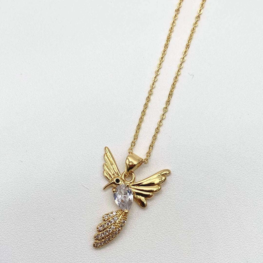 Collar con dije colirbi – Chapa de Oro 18K | MAEL