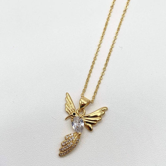 Collar con dije colirbi – Chapa de Oro 18K | MAEL