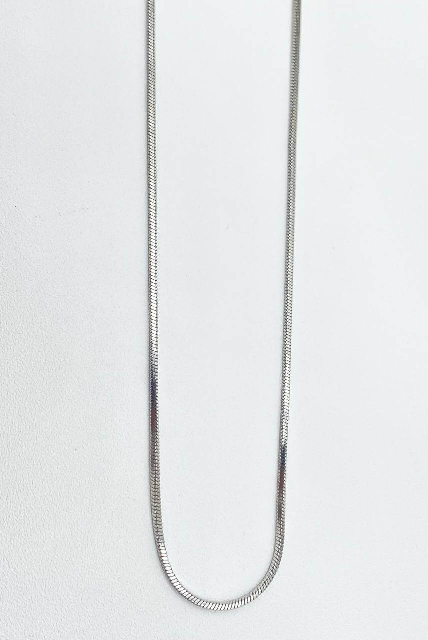 Cadena cola de rata – Chapa de Rodio 18K | MAEL