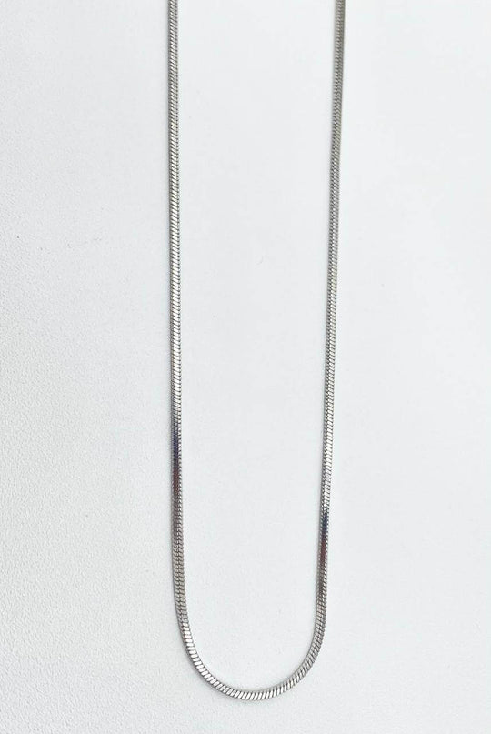 Cadena cola de rata – Chapa de Rodio 18K | MAEL