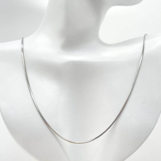 Cadena cola de rata – Chapa de Rodio 18K | MAEL