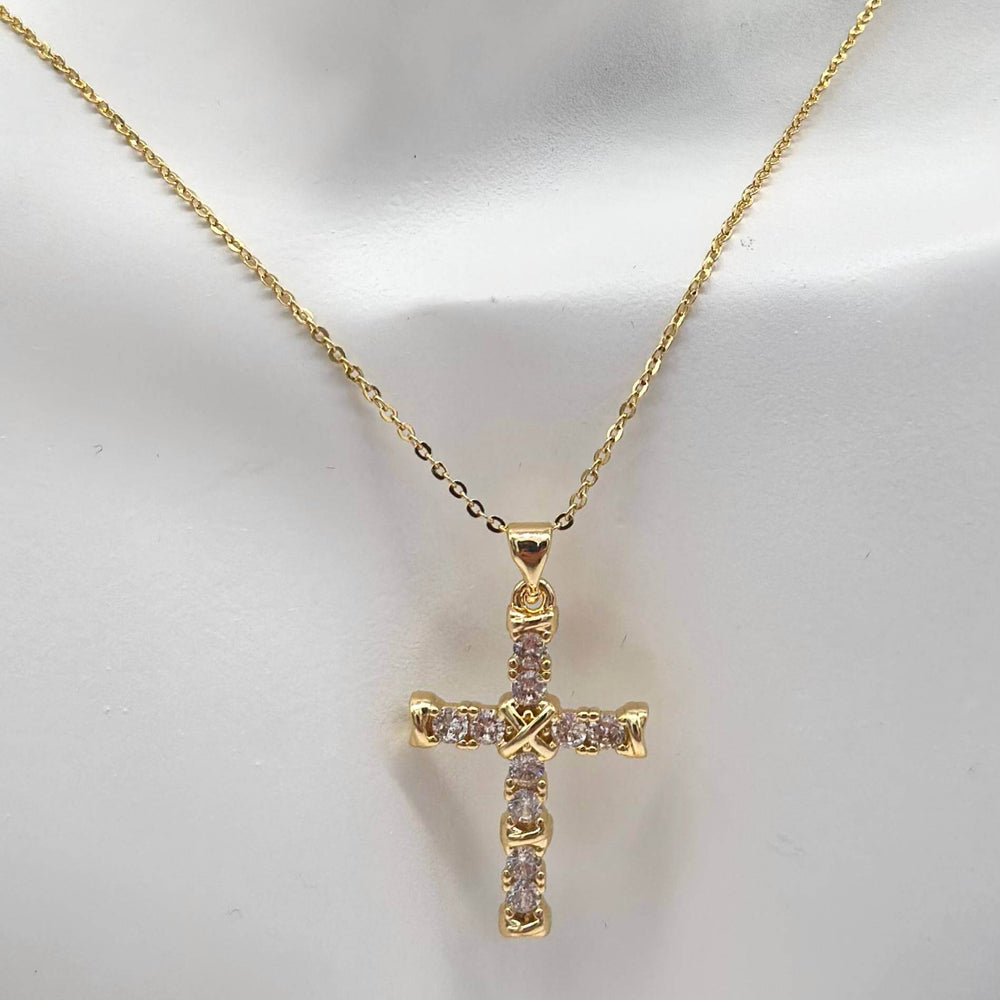 Cadena Cruz – Chapa de Oro 18K | MAEL