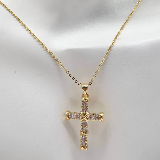 Cadena Cruz – Chapa de Oro 18K | MAEL