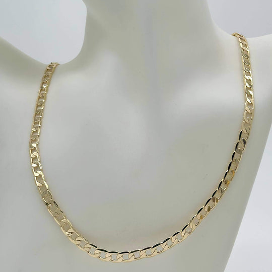 Cadena Barbada – Chapa de Oro 18K | MAEL