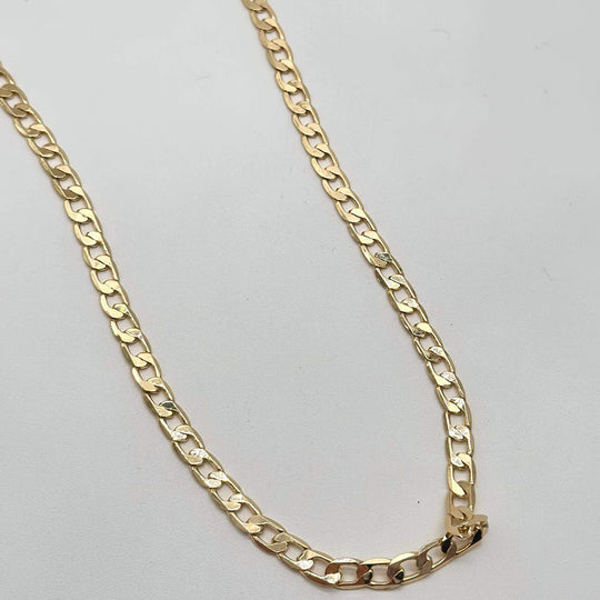 Cadena Barbada – Chapa de Oro 18K | MAEL