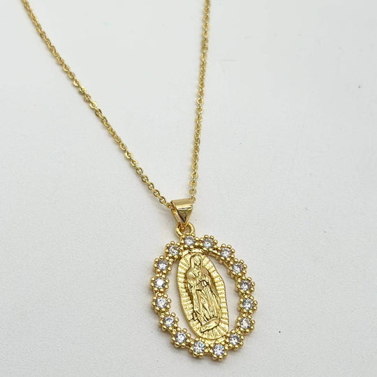 Cadena Virgen Guadalupe – Chapa de Oro 18K | MAEL