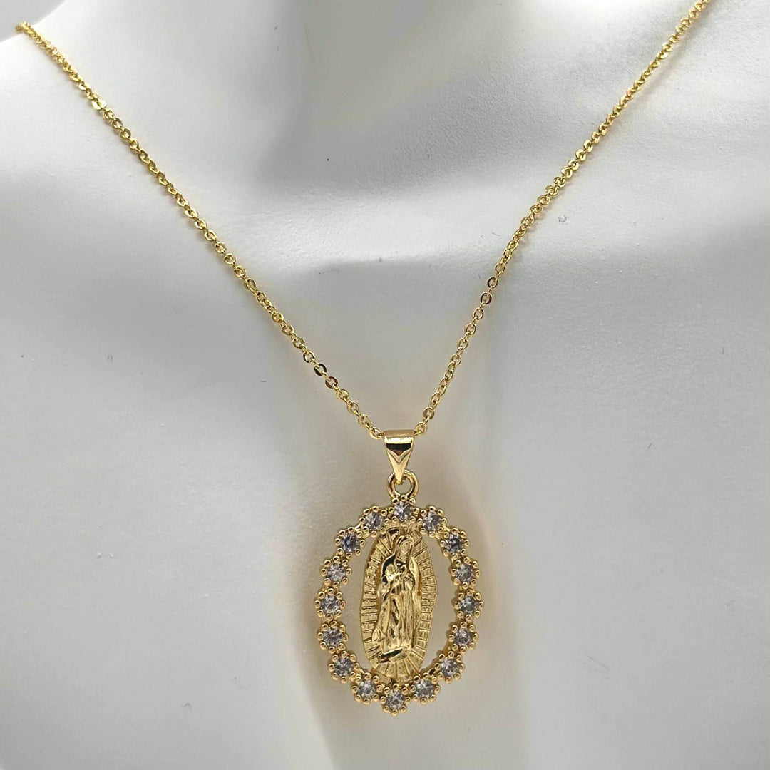 Cadena Virgen Guadalupe – Chapa de Oro 18K | MAEL