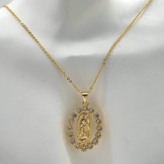 Cadena Virgen Guadalupe – Chapa de Oro 18K | MAEL