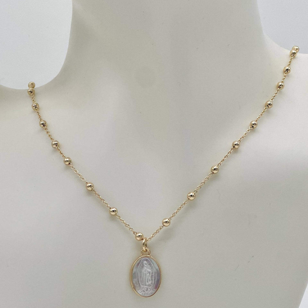 Cadena Virgen Guadalupe – Chapa de Oro 18K | MAEL