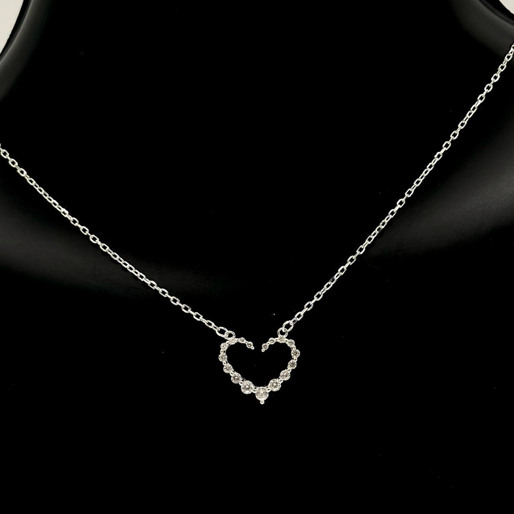 CADENA CON DIJE CORZAON PLATA 925