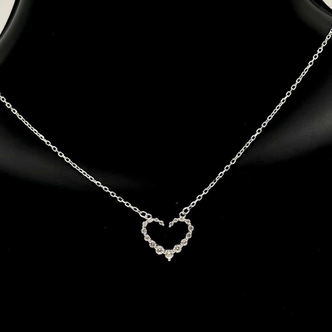 CADENA CON DIJE CORZAON PLATA 925