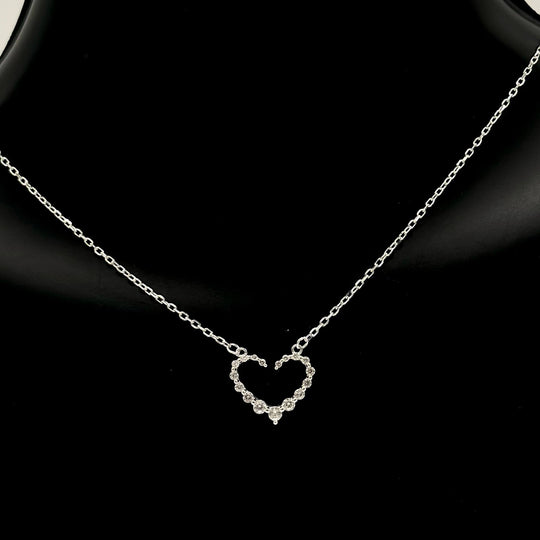 CADENA CON DIJE CORZAON PLATA 925