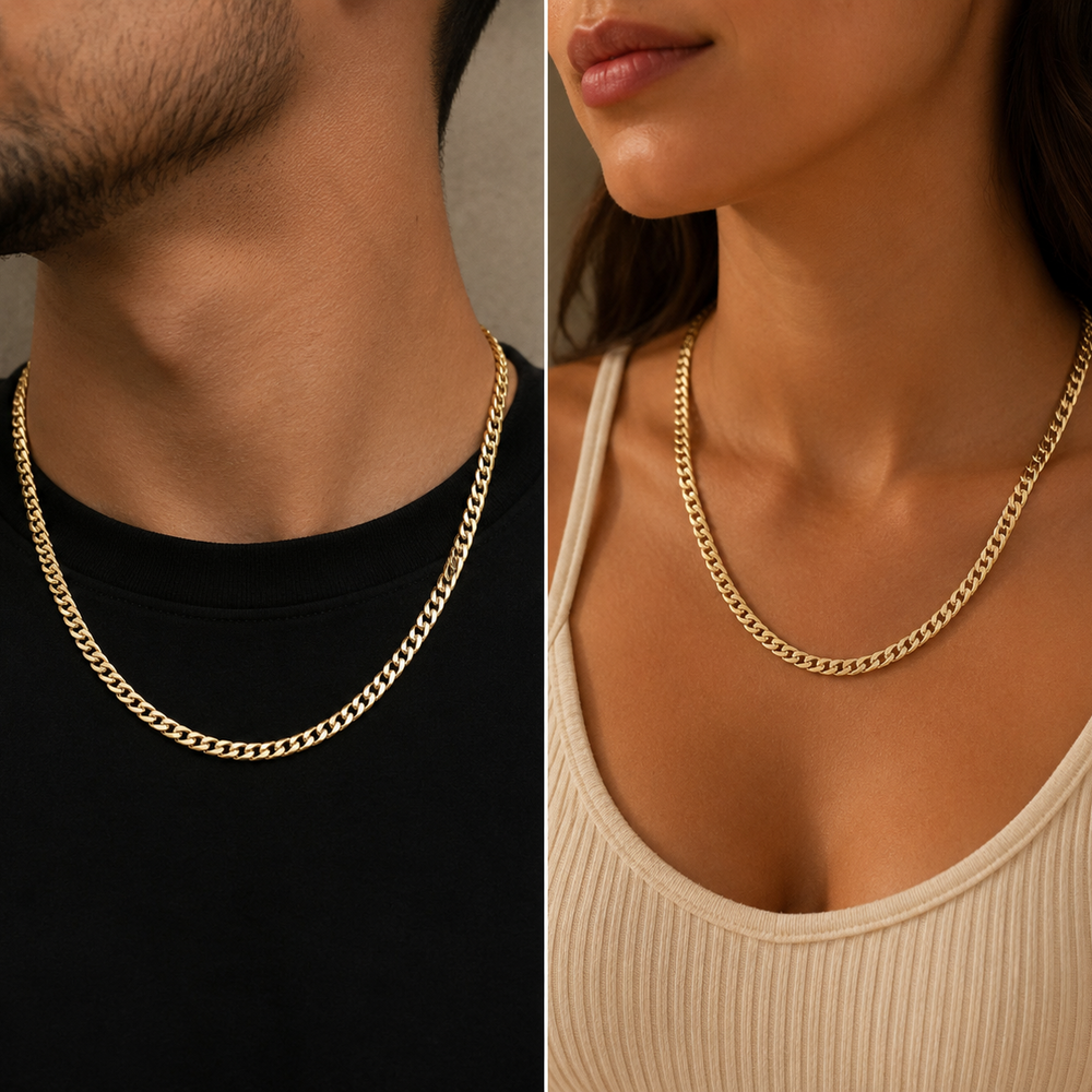 Cadena Cubana en Chapa de Oro | Mael Joyería