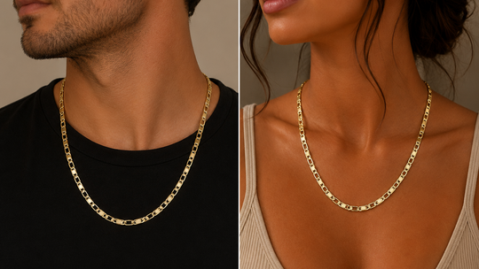 Cadena Tipo Guci de Chapa de Oro | 60 cm x 4 mm | Mael Joyería