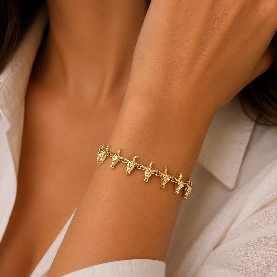 Pulsera Longhorn | Chapa de Oro 18K