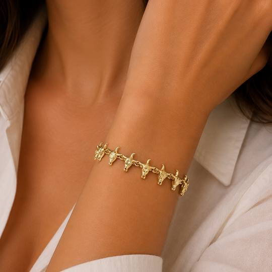 Pulsera Longhorn | Chapa de Oro 18K