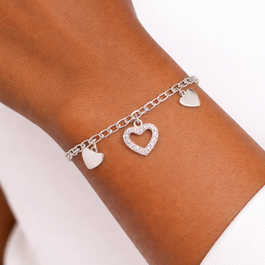 PULSO CORAZONES PLATA 925