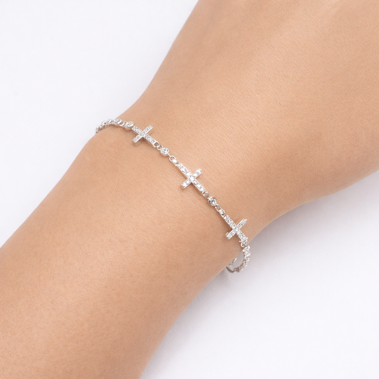 PULSO CRUCES PLATA 925