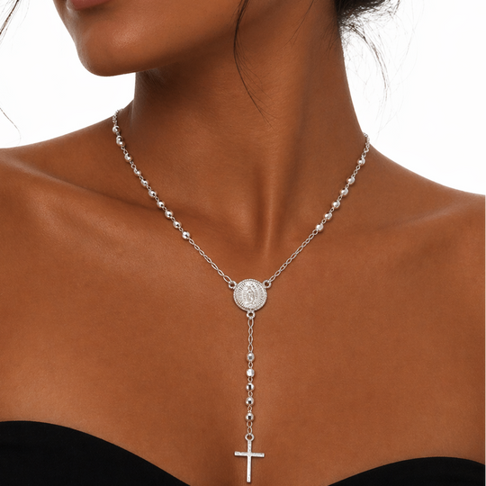 CADENA VIRGEN DE GUADALUPE FACETADA
