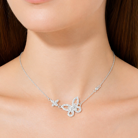 CADENA MARIPOSAS PLATA 925