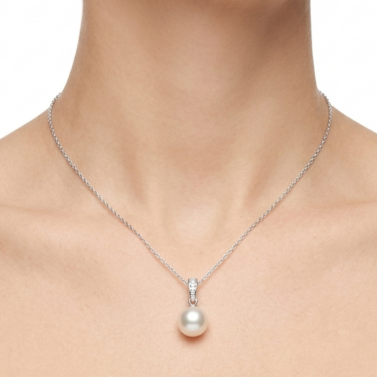 CADENA CON PERLA PLATA 925
