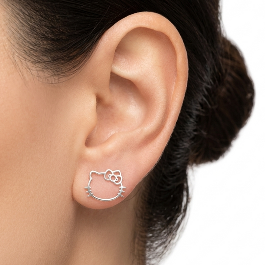 BROQUEL KITTY PLATA 925