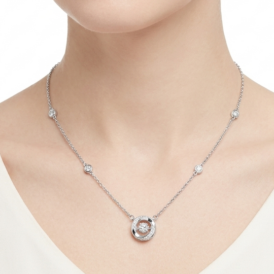 CADENA DIJE CIRCULO PLATA 925